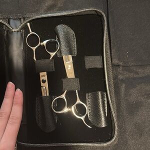 Professional Silver Grooming Scissors Set